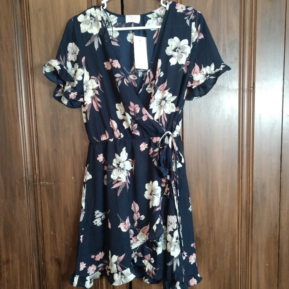 Floral wrap dress